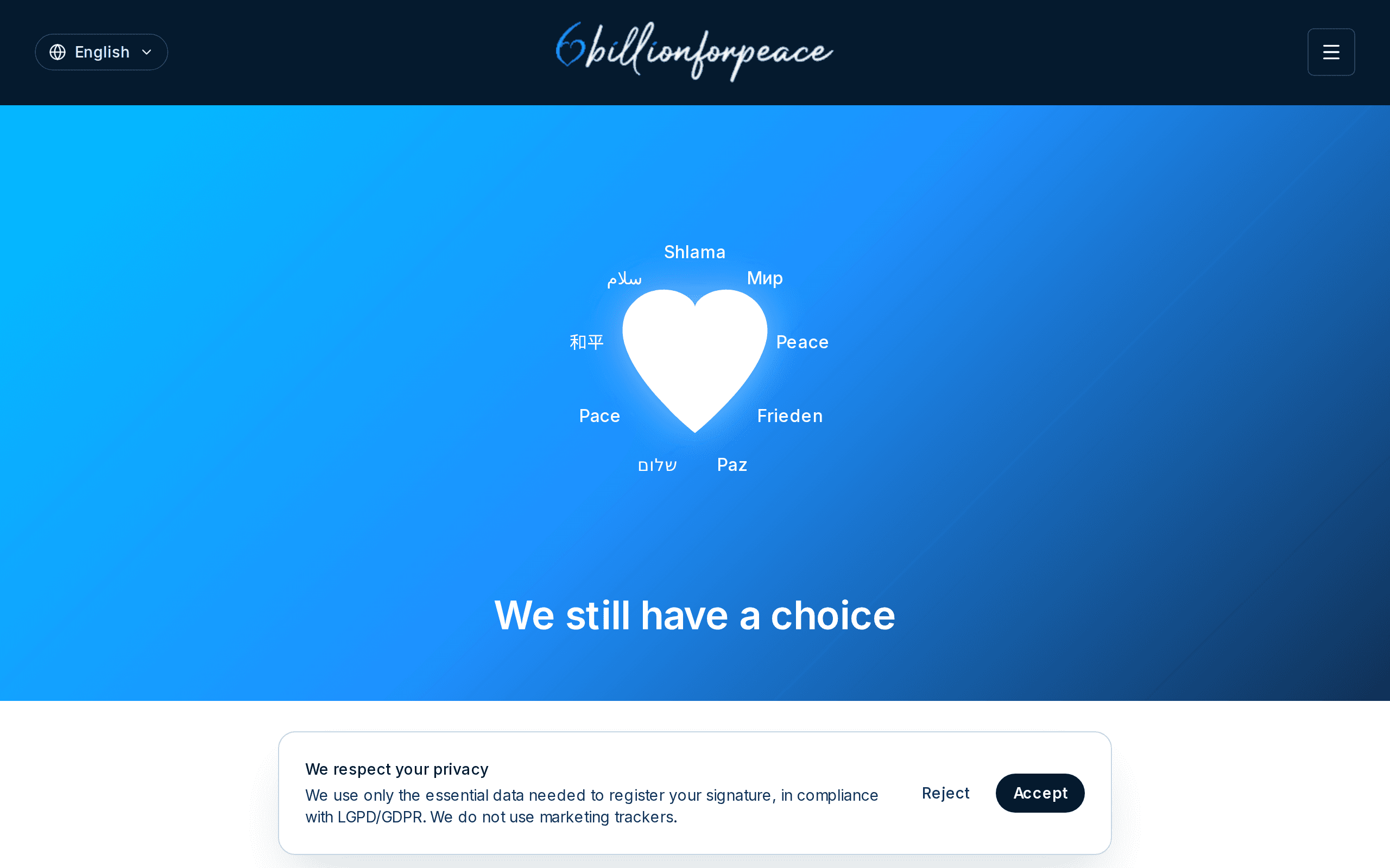 6 Billion for Peace — screenshot principal