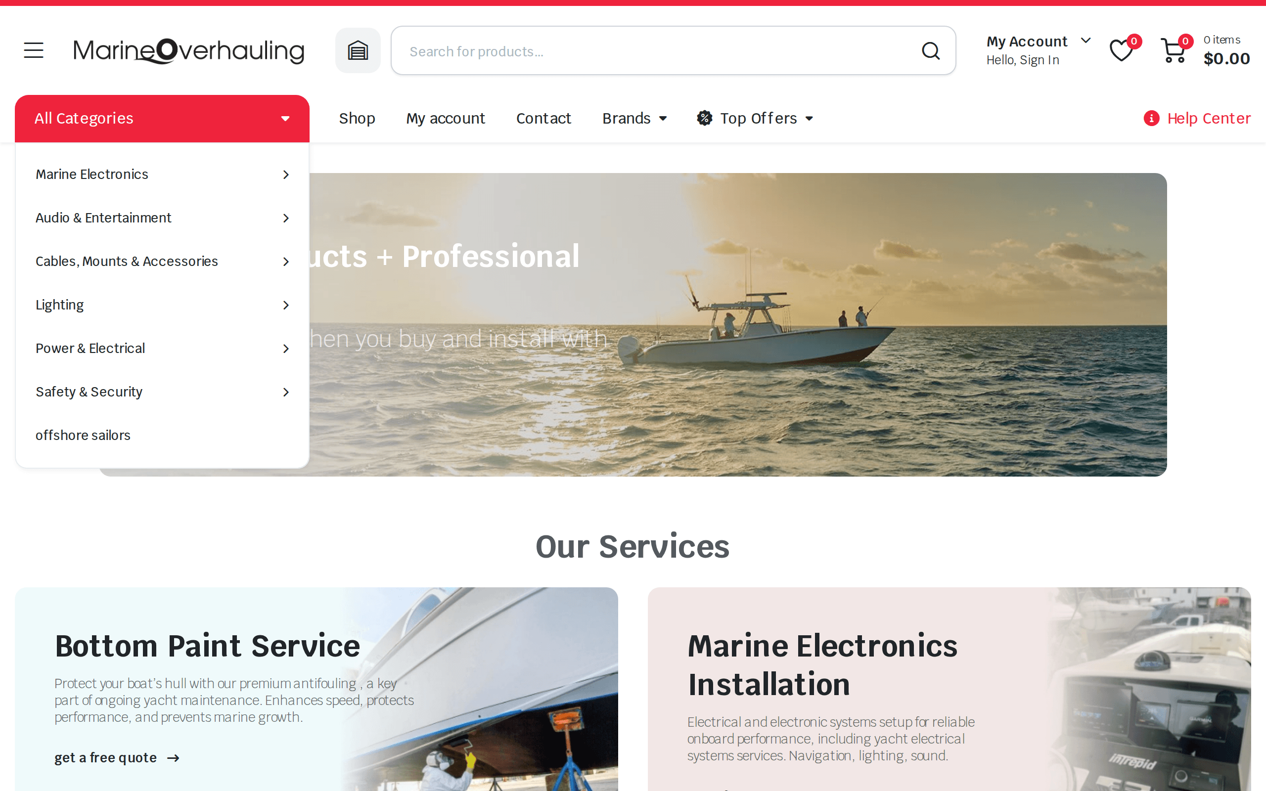 Marine Overhauling — screenshot principal