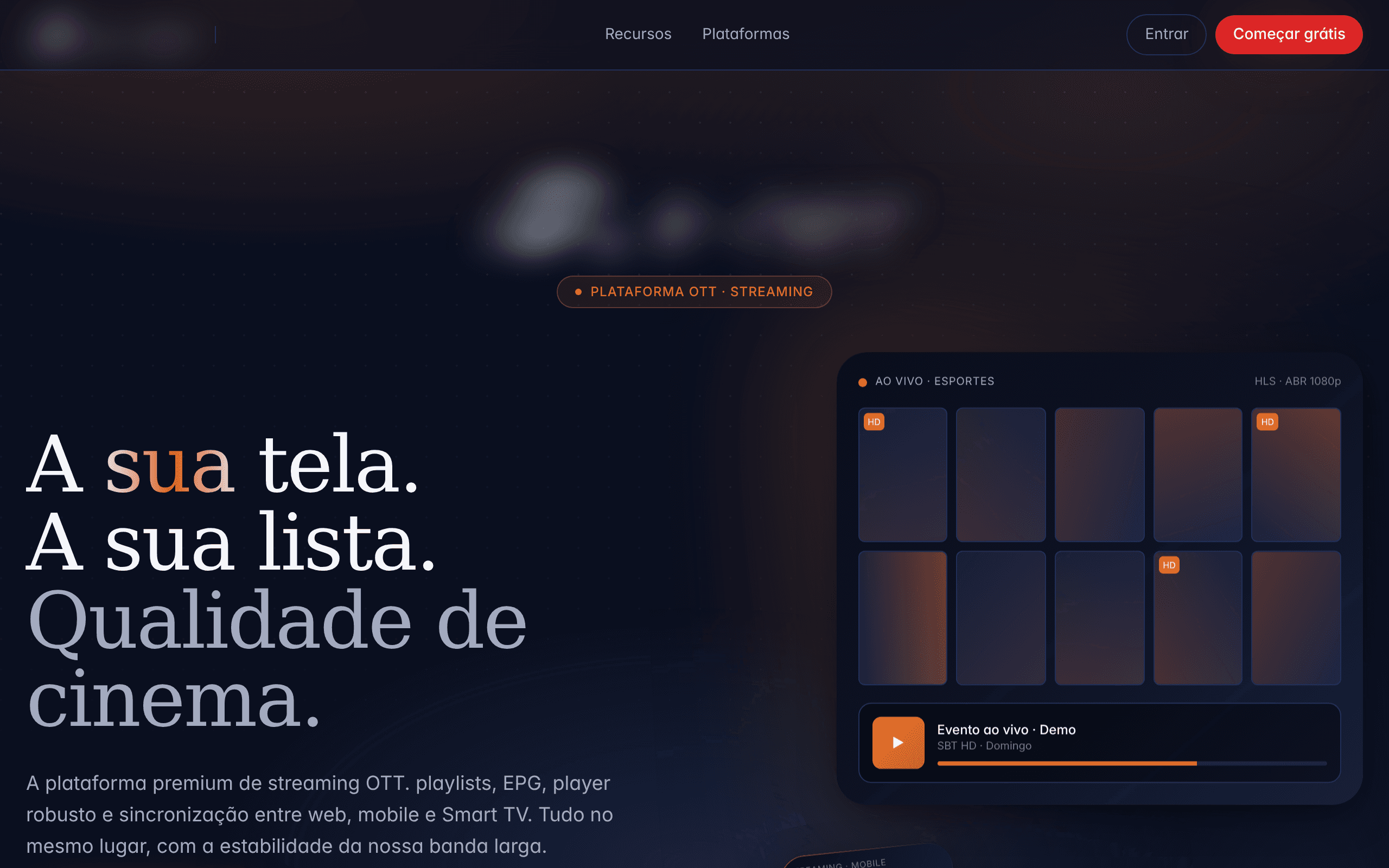Streaming OTT (Confidencial) — screenshot principal